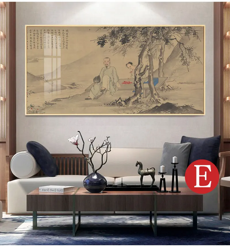 

Ancient Famous Hua Yan Chinese Wall Art Landscape Artwork Canvas Painting Poster Picture Print Office Living Room Home Decor