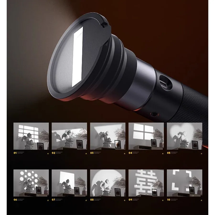 Four-Color Flashlight Beam Torch Insert Modeling Light Effect Zoomable Photography Fill Light