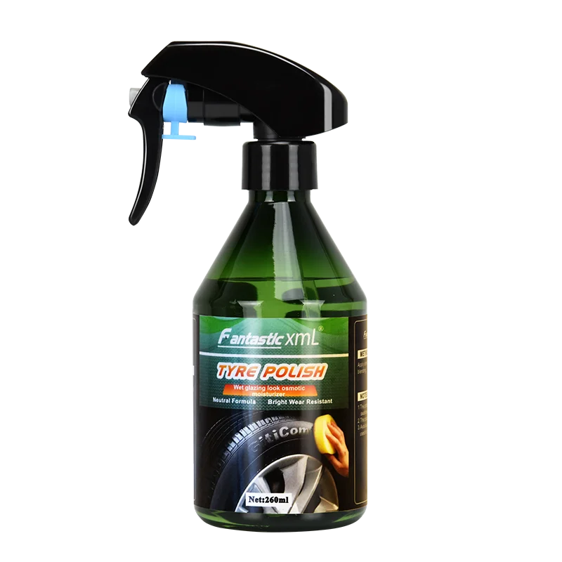 260ml Car Tire Shine Spray Tyre Gloss Tires Coating Spray Liquid Detailing Agent Wheel Brightener Anti Scratch