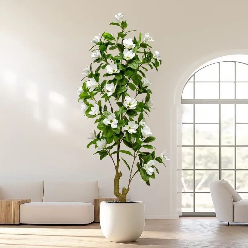 Wholesale China New Design Silk Branch Real Touch Indoor Outdoor Artificial Magnolia Tree Plastic Landscape Decoration