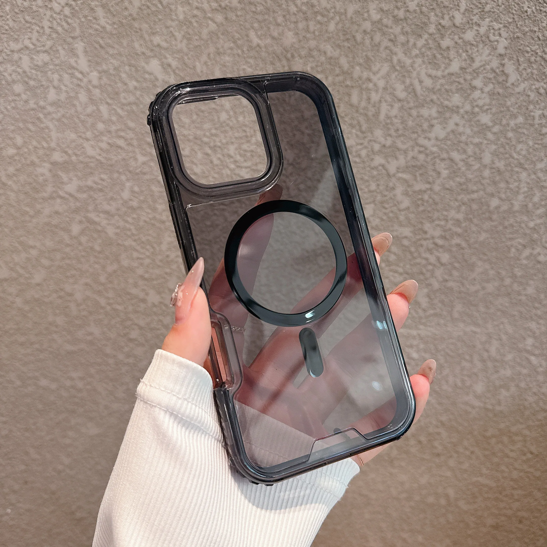 Heavy Duty Hard 3 IN 1 Clear Shockproof Magnetic Case For iPhone 15 14 13 12 11 16 Pro Max Plus Magsafe Wireless Charging Cover - náhled 5