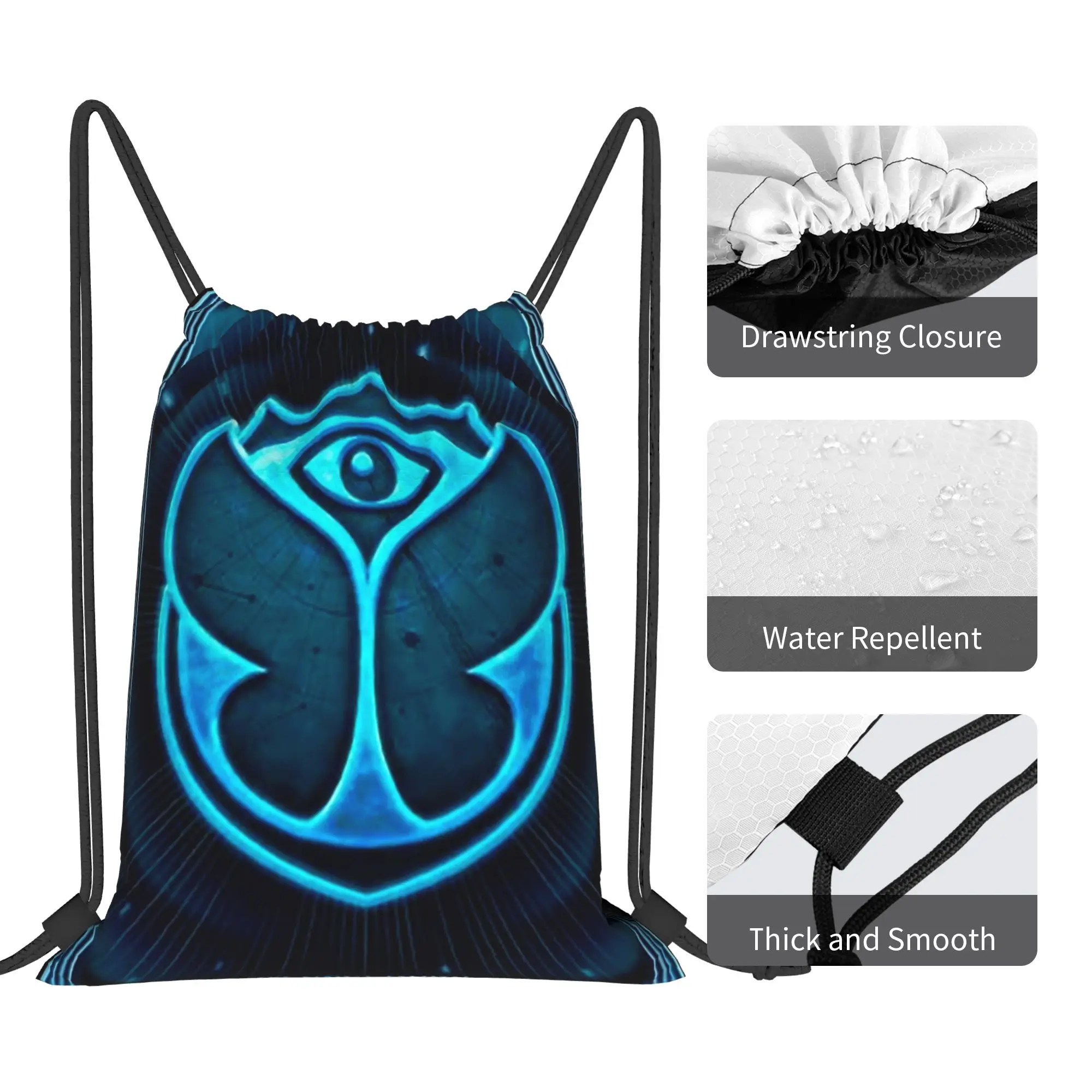 Place of the World Tomorrowlands  Drawstring Backpack Sports Gym Bag Water Resistant  String Sackpack for Cycling view 4
