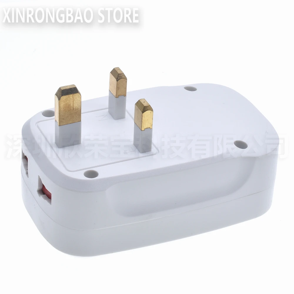 Universal International Plug Adapter 2 USB Charging Port World Travel AC Power Charger Adapter EU & UK Converter With LED MAX13A