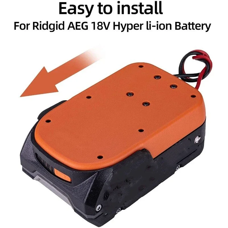 Adaptateur de batterie Ion Eddie pour Ridgid AEG 18V S6, connecteur d'alimentation, convertisseur de batterie, robotique de calibre 12