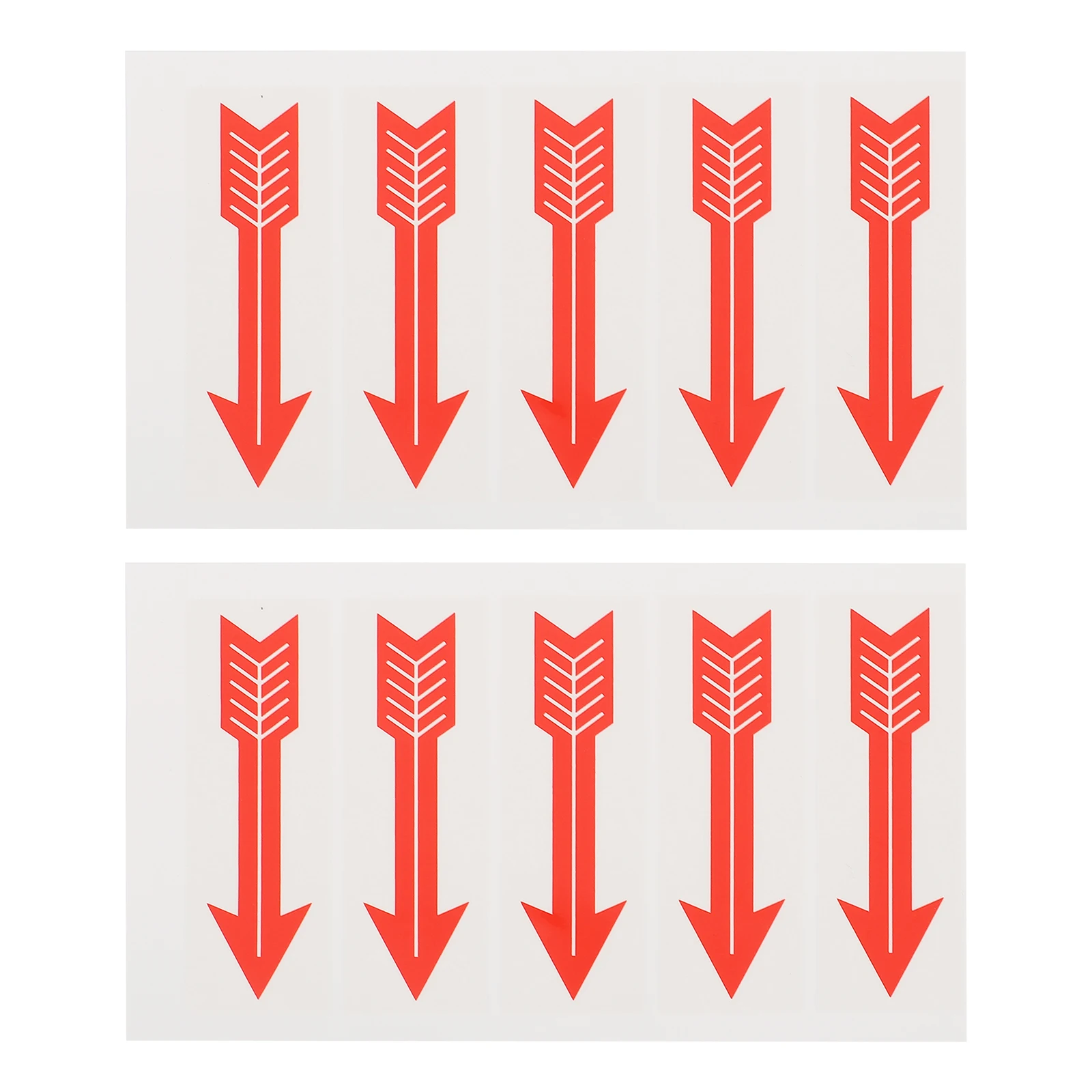 10 Pcs Arrow Indicator Sticker Decal Direction Signs Pipeline Warning Safety Traffic Equipment PP Material Practical