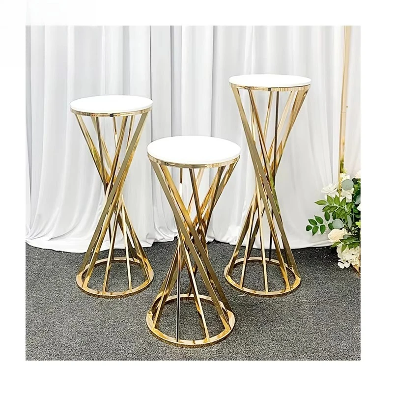 Small waist cake rack, easy to assemble and disassemble, compact electroplated gold cross-border best-selling wedding decoration