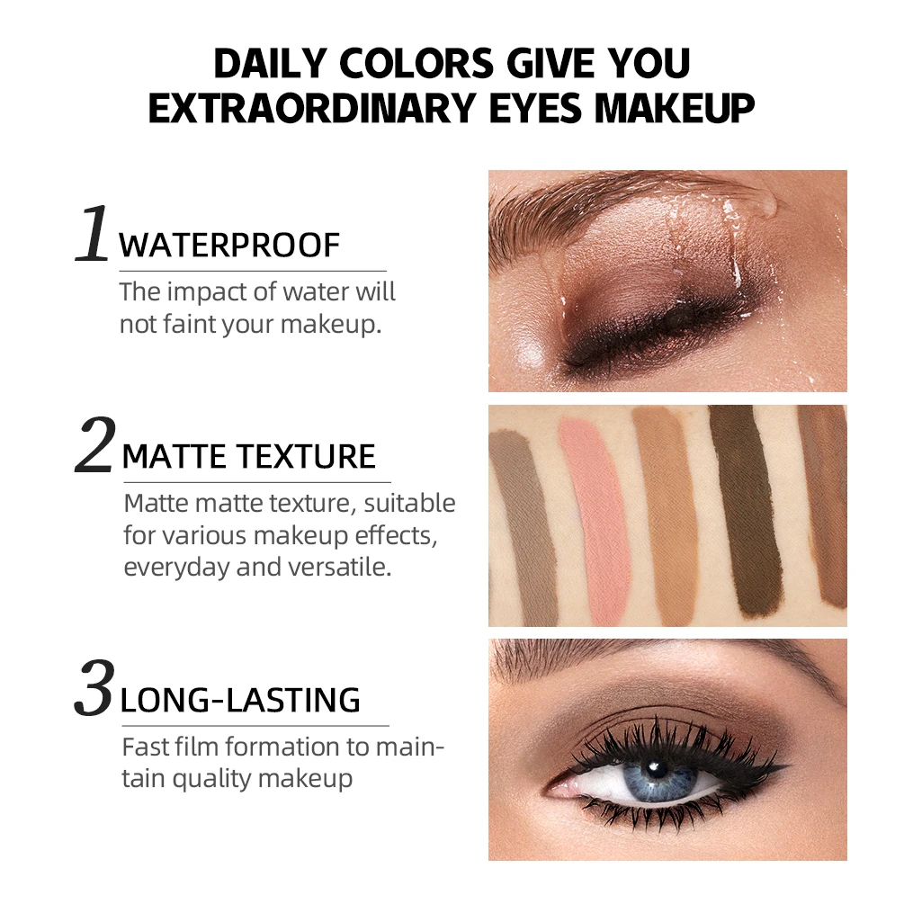 QIBEST fard à paupières liquide mat de haute qualité, étanche, longue durée, bâton, Contour, Blush, crème, maquillage de beauté