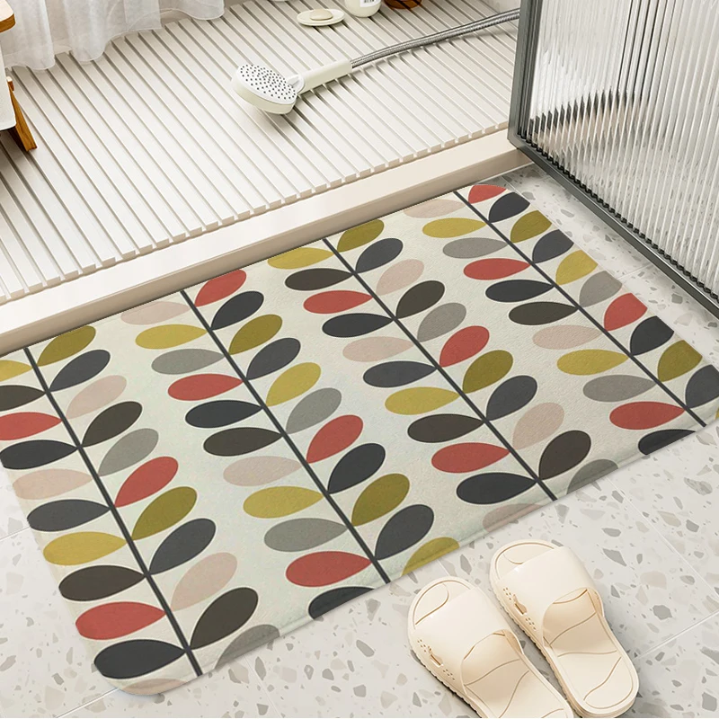 

Balcony Bathroom Mat Non-slip T-Orla Kiely Kitchen Corridor Carpet Custom Doormat Entrance Door Bedroom Rug Home Decor Items