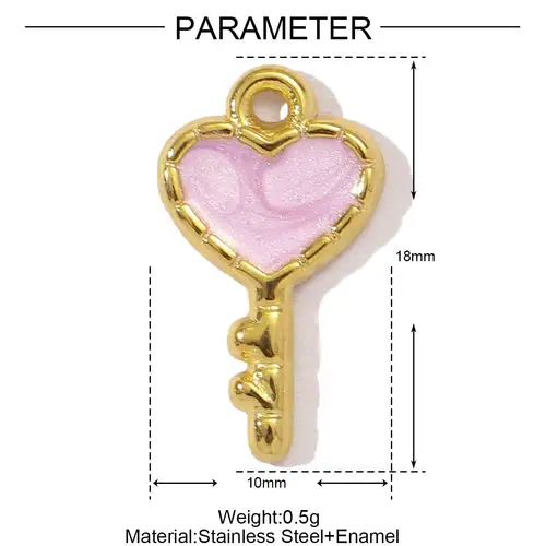 3pcs/Lot Stainless Steel Zircon Bear Paw DIY Bracelet Charm Heart Key Star Moon Necklace Pendant Woman Bowknot Jewelry Wholesale - Image 21