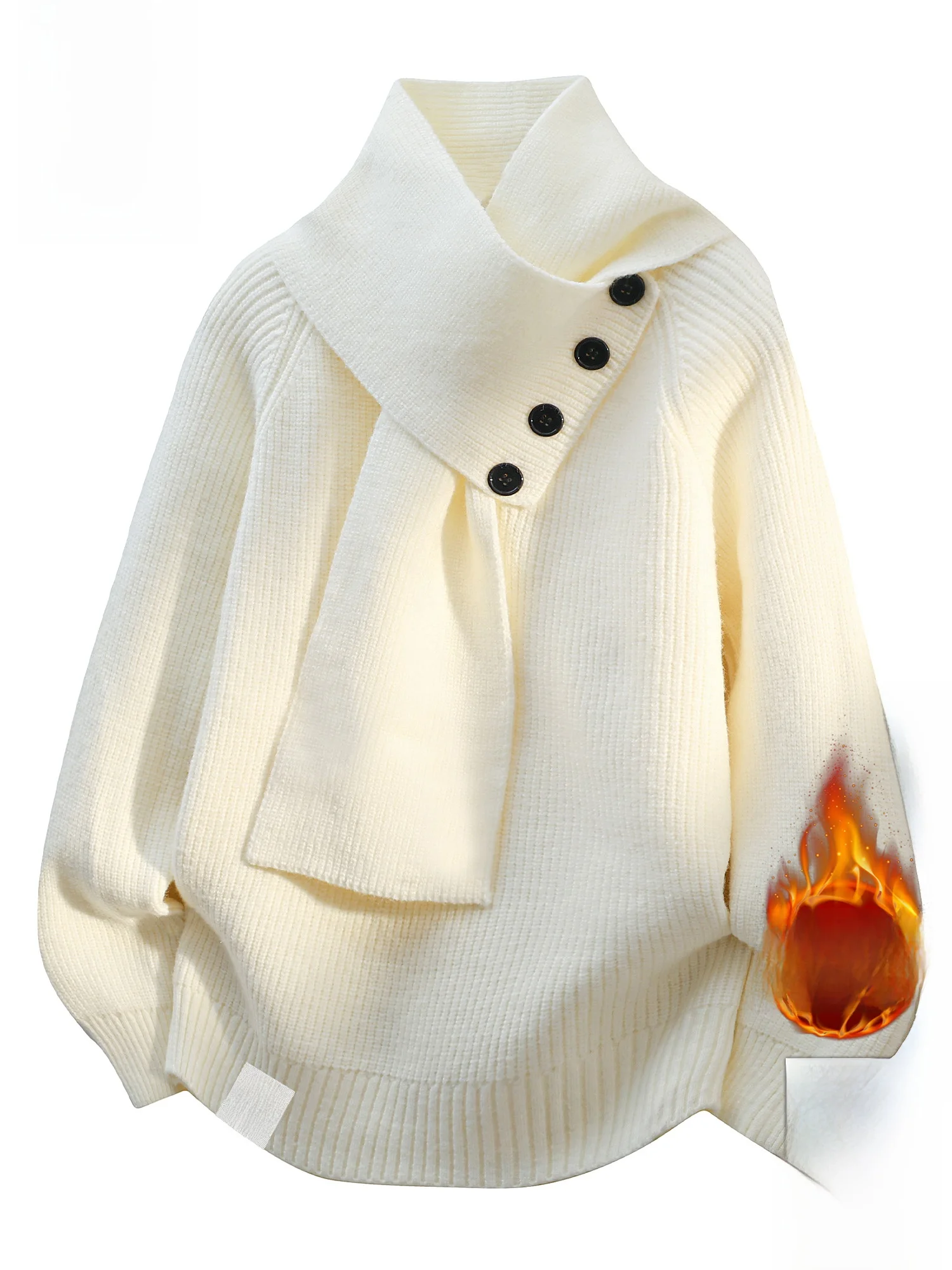 

PaulFrank Lazy Monkey Men's Knitted Sweater Winter Warm Casual High Collar Sweater mid Weight Thiened Long Sve Top