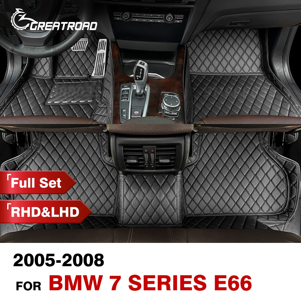 

Car floor mats for BMW 7 series E66 2005 2006 2007 2008 automobile carpet cover interior accessories