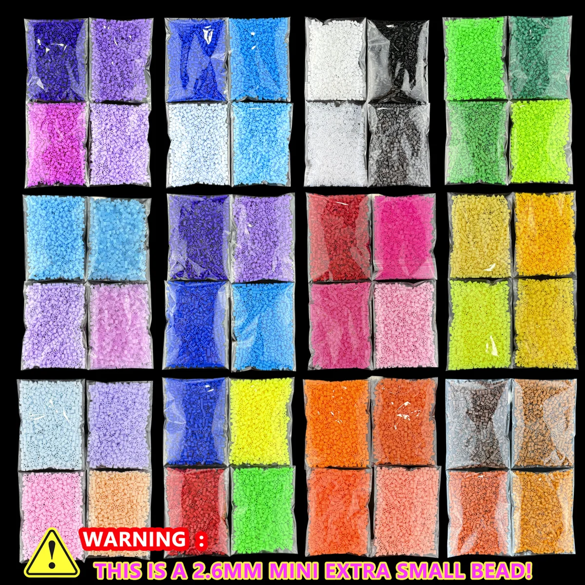 

4000pcs 2.6mm Mini Fused Beads PixelPuzzle Fuse&Hama Beads Diy 3D Puzzles Handmade Gift Fuse Beads Kit Iron Toy Educational Toys