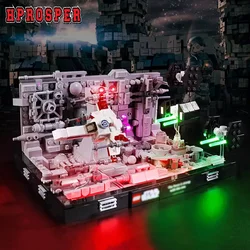 Hprosper 5V LED Lights For 75329 Death Star Trench Run Decorative Lamp With Battery Box (Not Include Lego Building Blocks)
