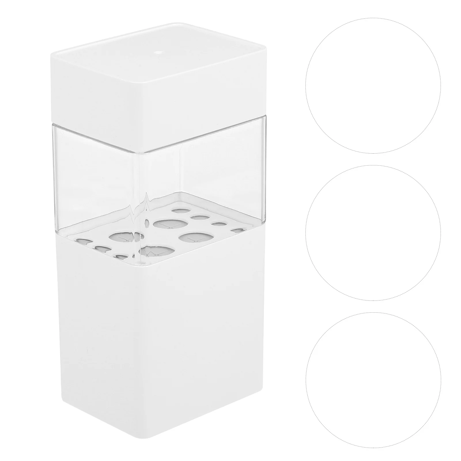 Makeup Brush Organizer Transparent Plastic Brush Holder Dustproof Bucket for Eyeliners Eyebrow Pencils Makeup Tool