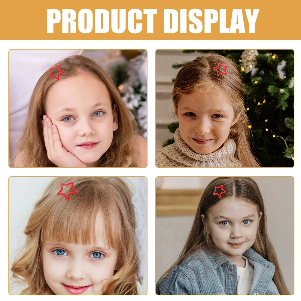 

40pcs Star Clips Kawaii Metal Accessories For Women Girls Star Hair Barrettes Decorative Snap Clips Thin Hair Side Clip Jewelry