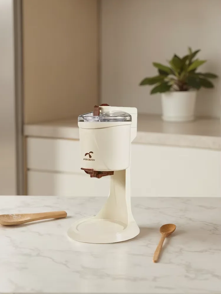 Mini Soft Serve Ice Cream Maker 220V Rabbit Home Fully Automatic Small Blender for Homemade Ice Cream Cone  xmj1