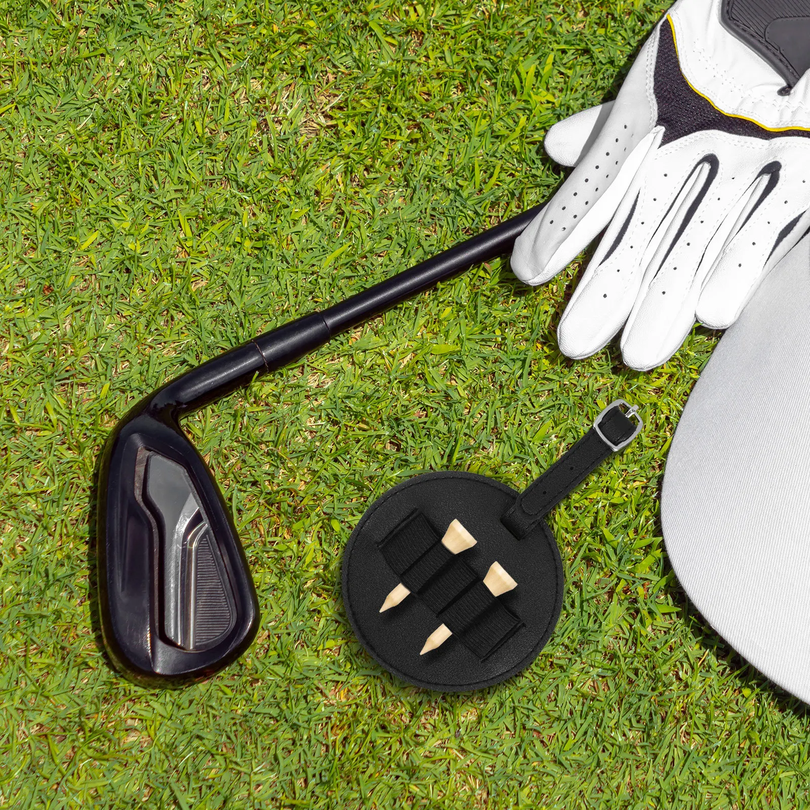 

PU Golf Tee Holder Pouch Organizer Large Capacity Storage Case for Accessories Golf Tee Bag Holder Pouch