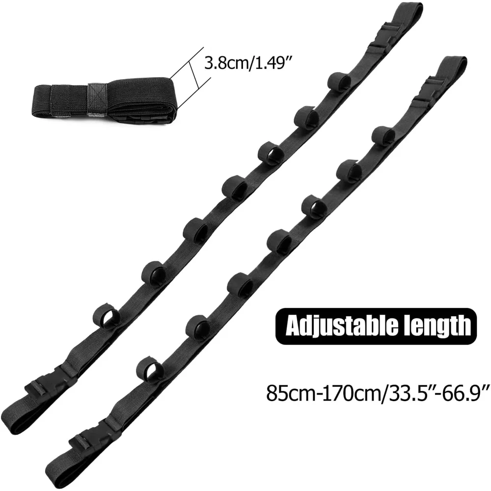 Car Fishing Rod Holder 7 Rod Capacity, Adjustable 33.5-66.9 Inch Heavy Duty Vehicle Rod Carrier for SUV/Wagons/Van/Jeep/Truck