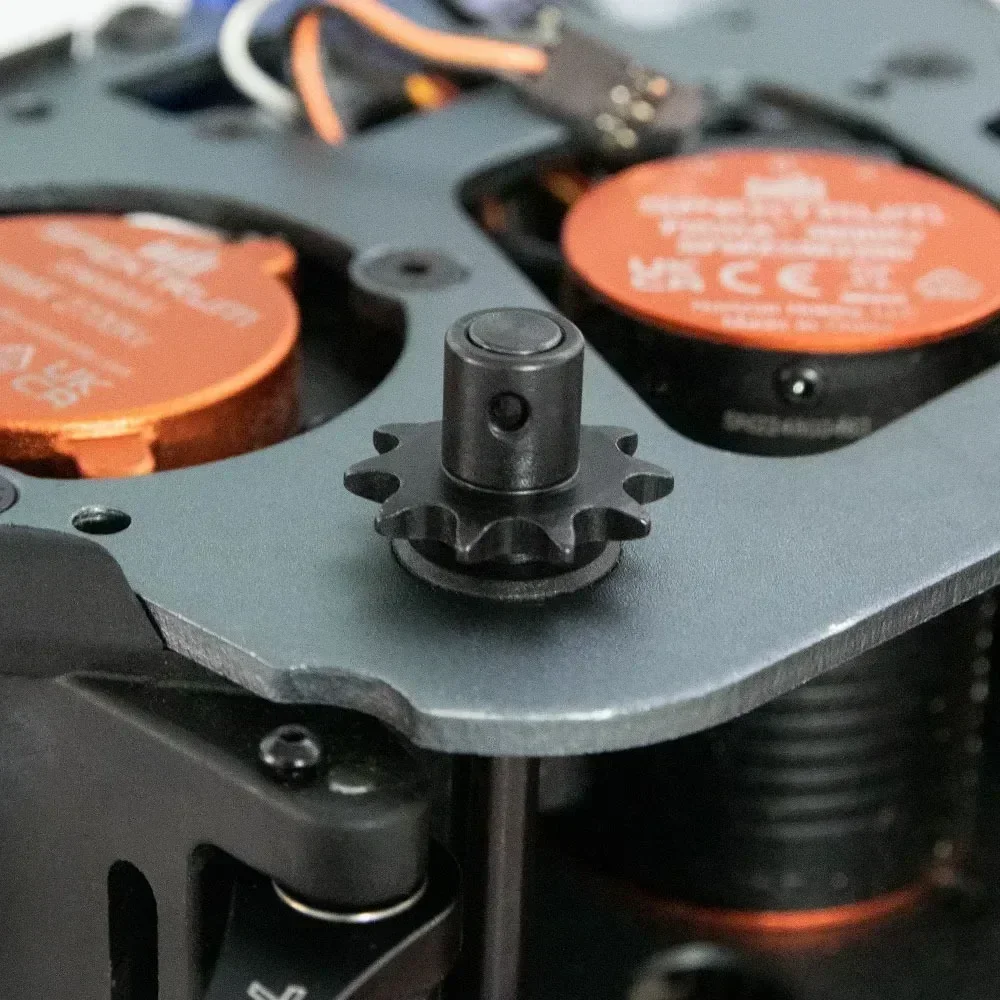 Ingranaggio anteriore in acciaio 10T + ingranaggio posteriore 36T + set catena pignone da 70 sezioni per accessori di aggiornamento RC per moto LOSI 1/4 Promoto-MX