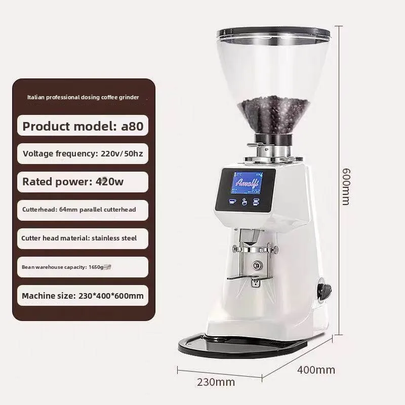 Commercial Coffee Grinder — Espresso Shop-Style, Dosing, Direct-Output Coffee Grinder with 64mm Burrs