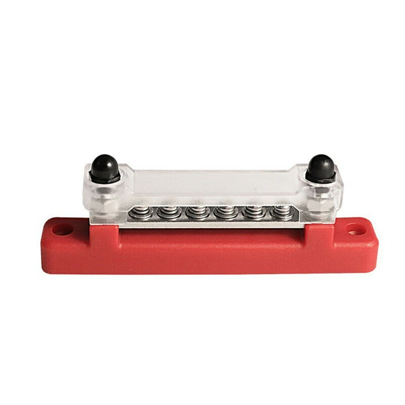 150A High Current Single Row Busbar With Transparent Cover 6-Way Busbar Suitable For Car, Yacht, RV, Caravan, Pickup