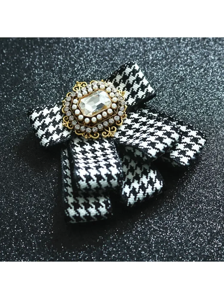 Moda męska damska muszka brytyjski wielowarstwowy kwiat na szyję koreański wersja żonaty pan młody ślub Handmade Crystal Bowtie — zdjęcie 2