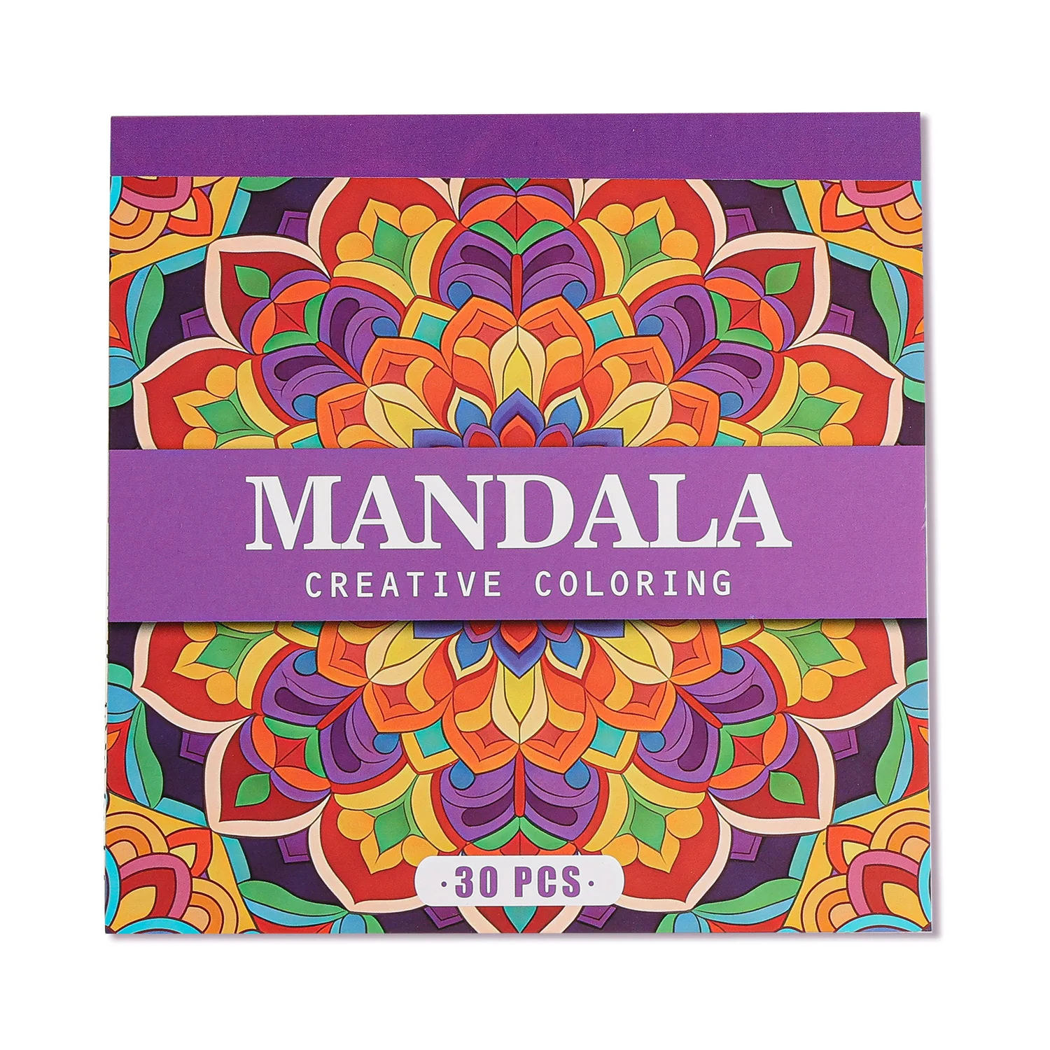 Mandala/Food Coloring Book, Each 30 Unique Mandala Patterns, Thick Detachable Paper Stress Relief for Women Adults