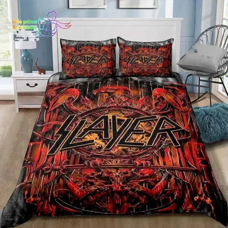 Slayer Heavy Metal Band Bedding S et Single Twin Full Queen King Size Bed Set Adult Kid Bedroom 3D Print Skull Bedding Gift