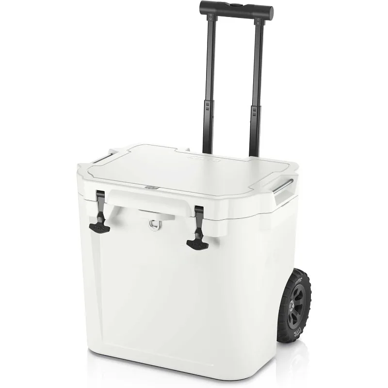 

Home.45 QT Колесный сверхпрочный холодильник с жесткой изоляцией, портативный ящик для льда для пляжа, напитков, напитков, кемпинга, пикника, Fi