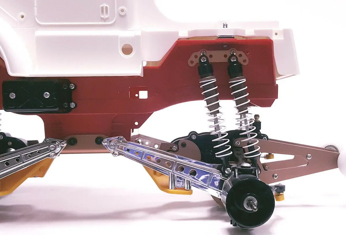 لوحة تثبيت الصدمات الخلفية الأمامية من الألومنيوم لقطع غيار شاحنات Tamiya Clod buster Bullhead 1/10 RC