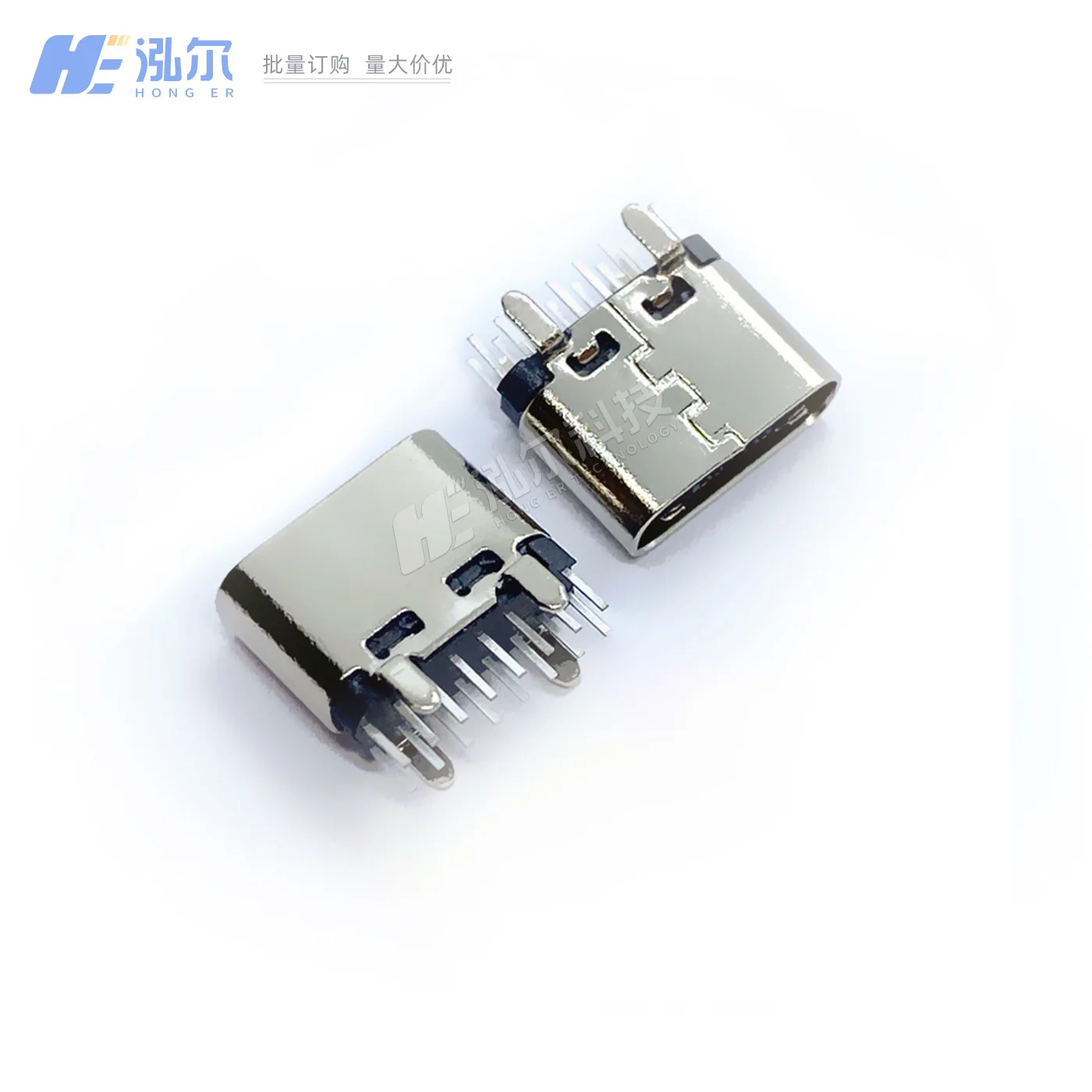 For TYPE-C port female16PIN vertical plug board DIP short body 6.5mm vertical plug 16P straight plug 180 degree female head 3.1