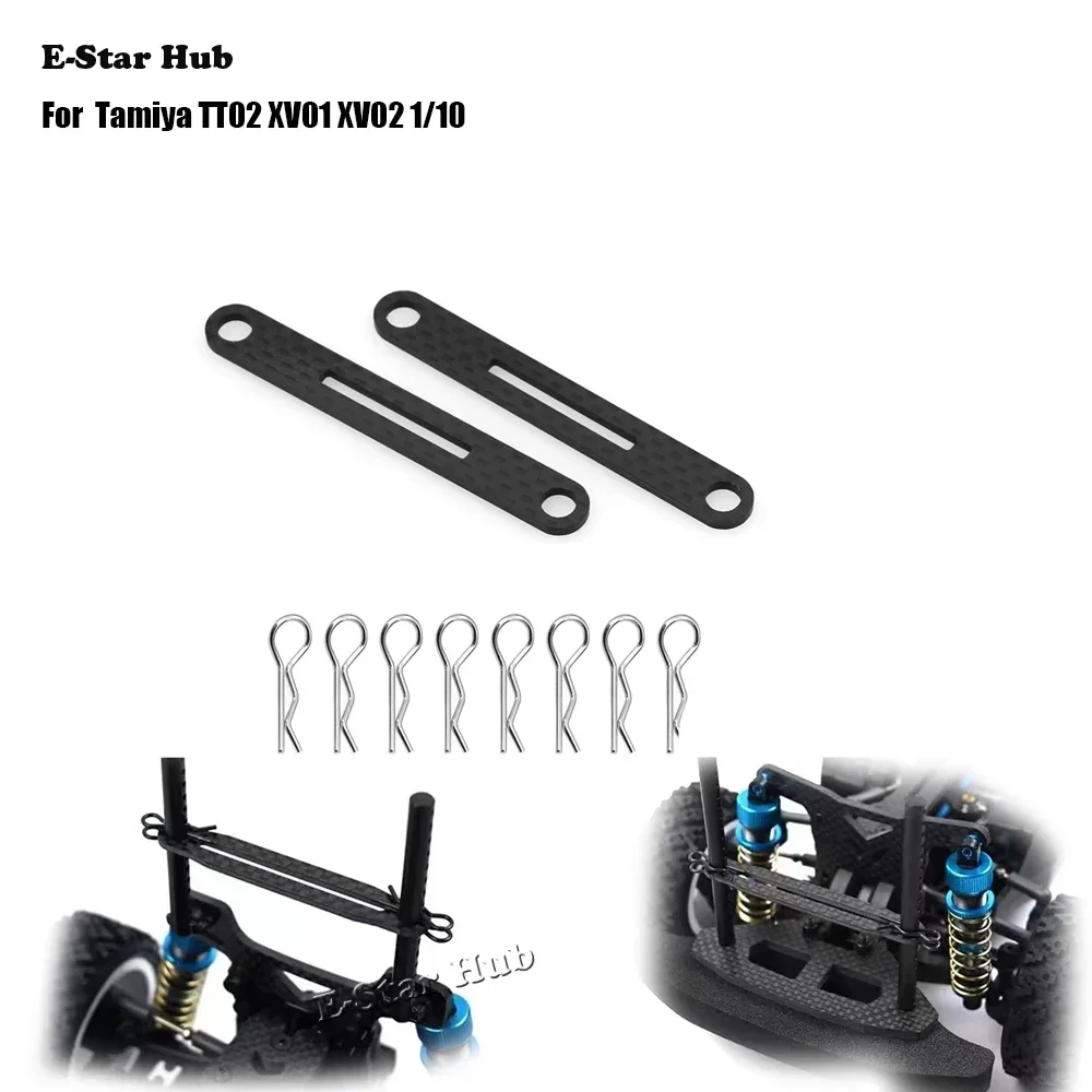 

Carbon Fiber Front Rear Body Mount Post for Tamiya TT02 XV01 XV02 1/10 RC Car Upgrade Parts Accessories