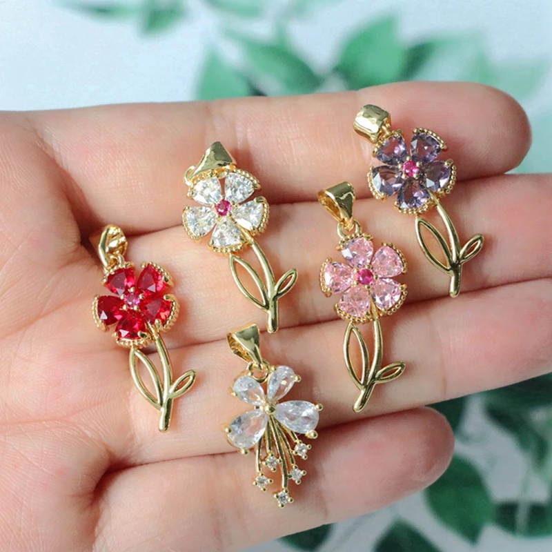 

5Pcs/Pearl Cross charms for jewelry making Brass DIY jewelry Colored Drip Oilpendants Gold plated Material accessories