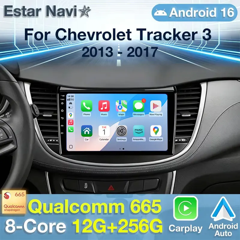 CarPlay inalámbrico y Android Auto para Chevrolet Tracker 3 Trax 2013-2020, unidad principal Android 16, radio estéreo para coche, GPS, 2 DIN, autoradio.