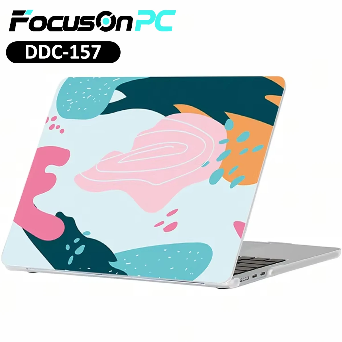 FocusOnPC Abstract Color Block Hard PC Case for MacBook Air Pro M1 M2 Slim Heat Dissipation Anti-Scratch Laptop Protective Cover