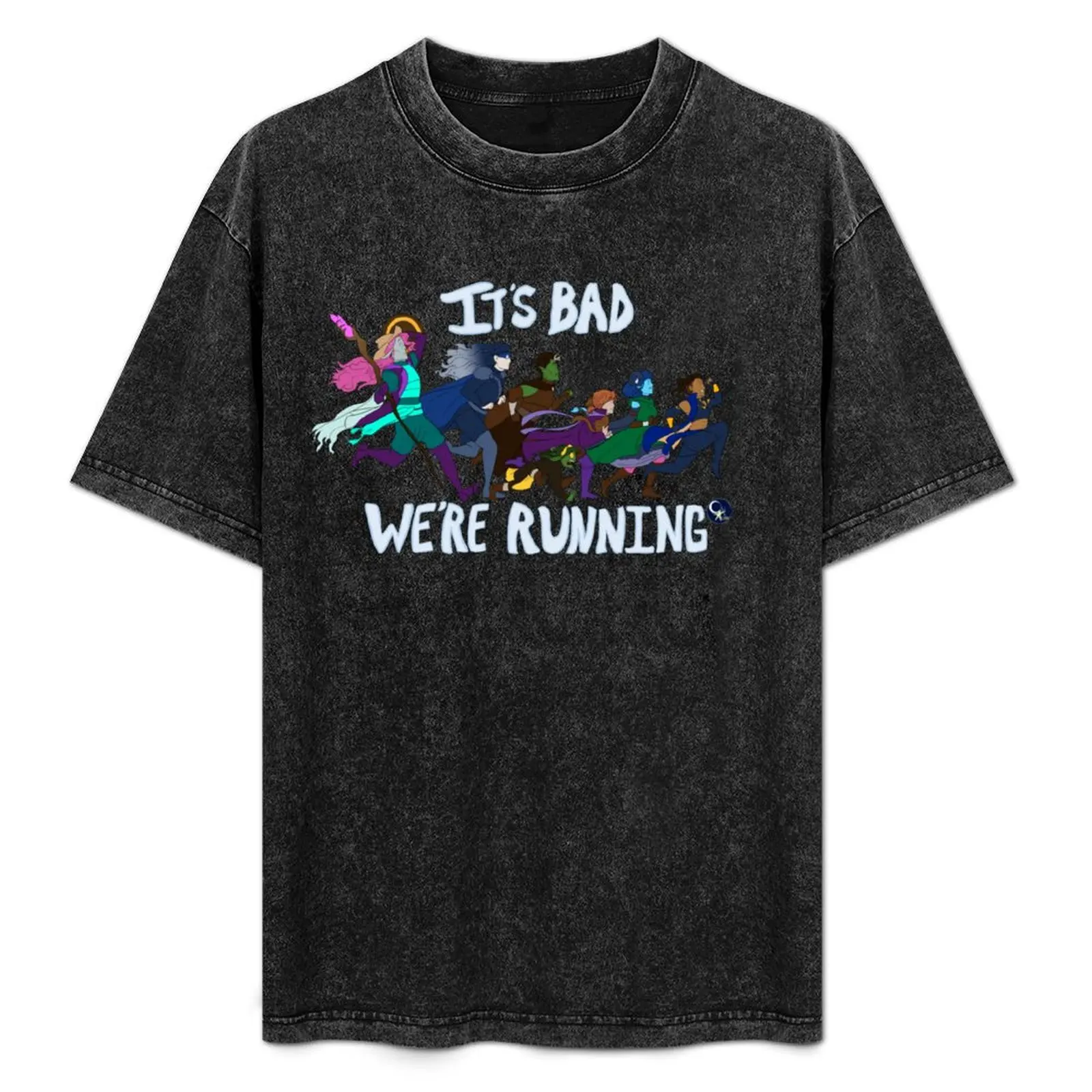 It's Bad, We're Running T-Shirt vintage graphic tee street wear t shirt men