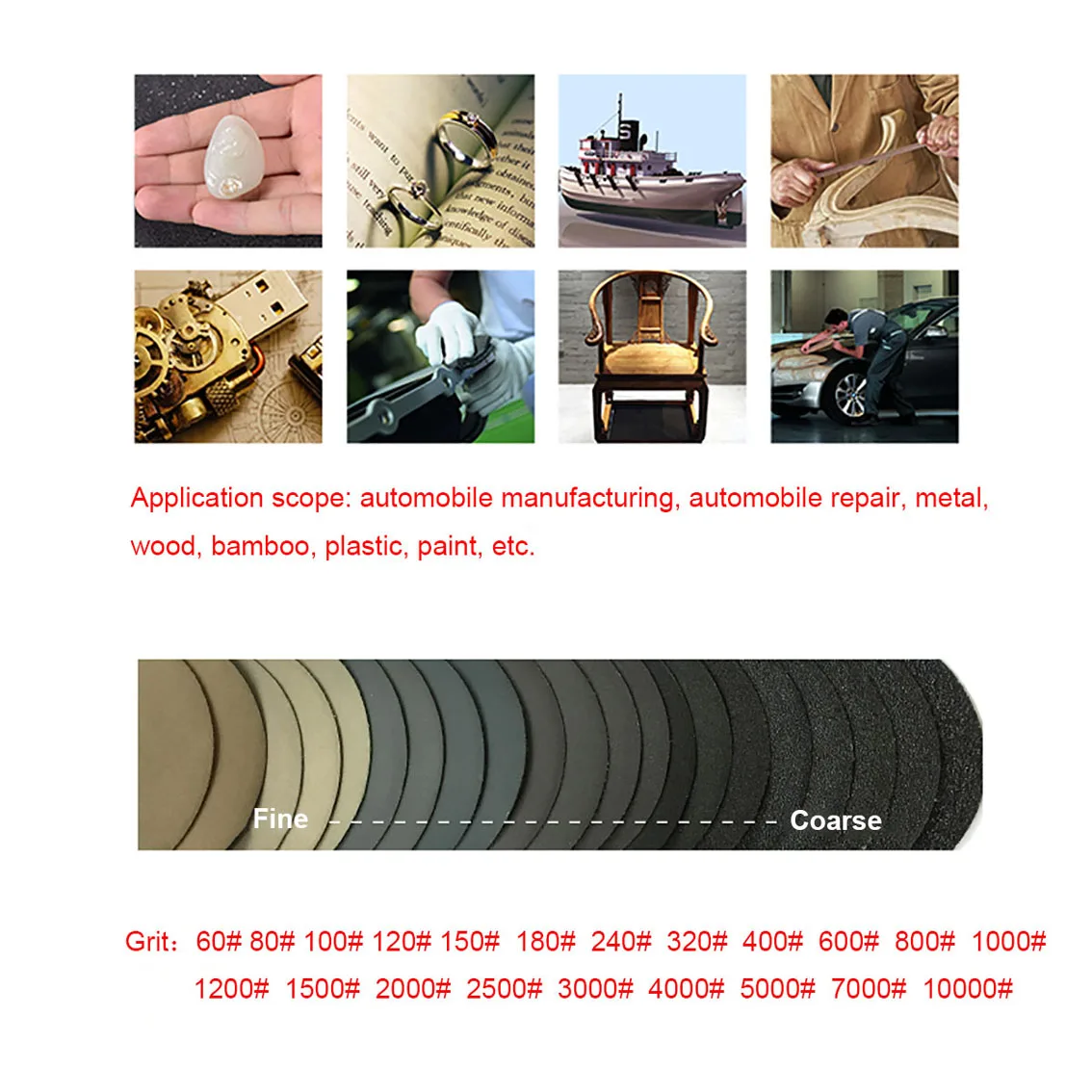 25mm Round Sandpaper 120/240/320/400/600/800/1000/2000/3000/5000/7000 Sandpaper Water/dry Sandpaper For Wood Metal Polishing Car