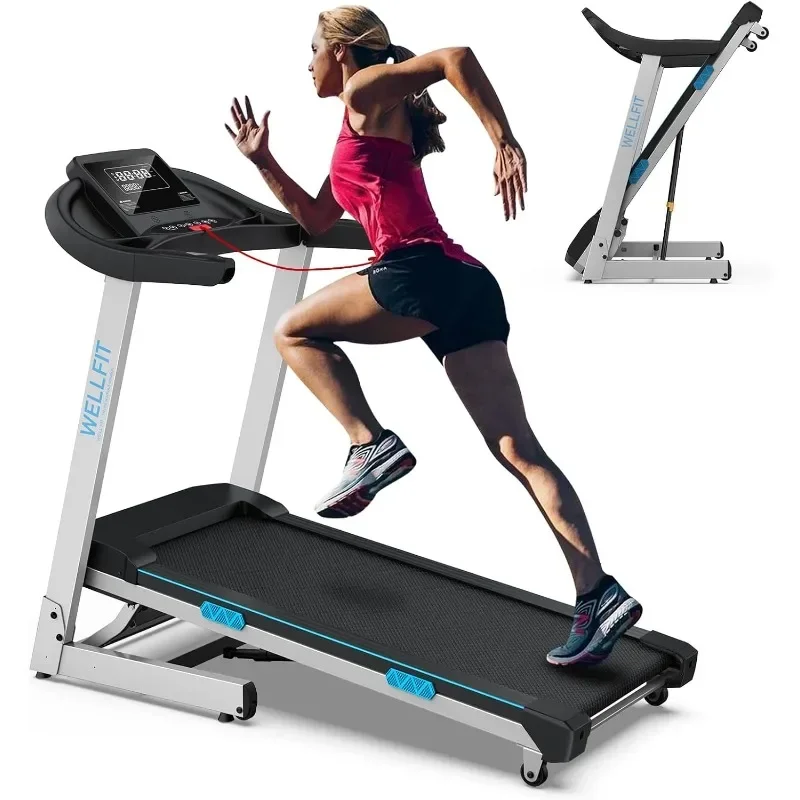 

Home Gym Treadmills 15% Auto Incline, 3.5HP Treadmill 350lbs Capacity, Foldable Treadmill for Small Space, Voice Control