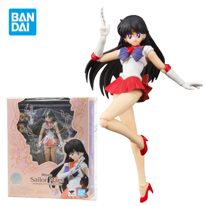 Bandai SHFiguarts Sailor Mars Heino Rei Action Figures Shf Sailor Moon Anime Figure Genuine Toys