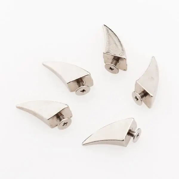 10pcs Silvery Punk Rock Dragon Claw Spikes Studs for DIY Craft Leathercraft