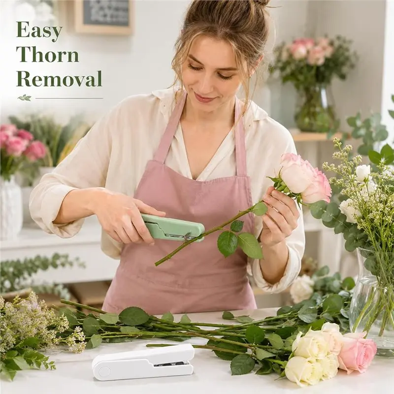 [NEWA76K!】 Flower Stem Cutter 2 Pcs Rose Thorn Remover, Quick Flower Leaf Thorns Stripper Tool Thorn Stripper