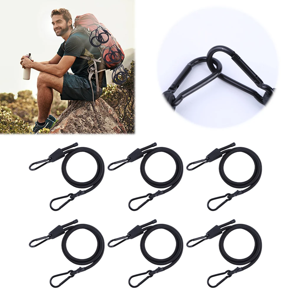 

6 шт. регулируемые банджи-шнуры с крючками, суперэластичные банджи-ремни, кабельные банджи-ремни для велосипедной стойки, брезента, круизные ремни