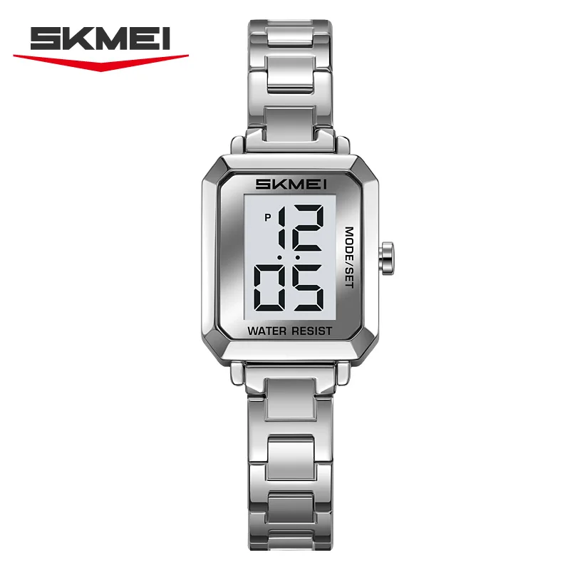 SKMEI 2581 New Business Small Women's Watch Waterproof Steel Strip Simple Light Luxury Elegant Electronic Watch Relojes De Mujer