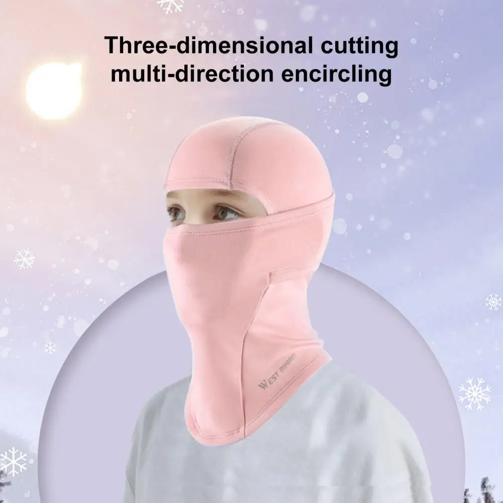 Kids Balaclava Winter Warm Fleece Ski Mask Windproof Thermic Full Face Shield Boys Girls Riding Cap Scarf Cycling Helmet Lining