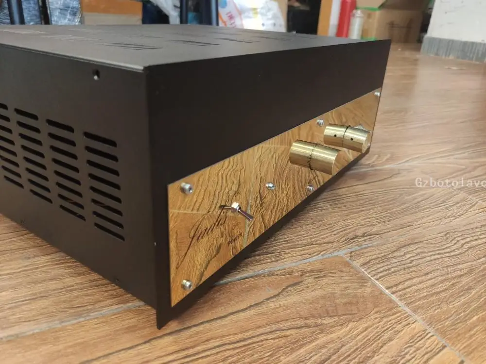 Big space tube preamplifier DIY chassis Iron Shielding function power amplifier case with knobs 430x160x330mm