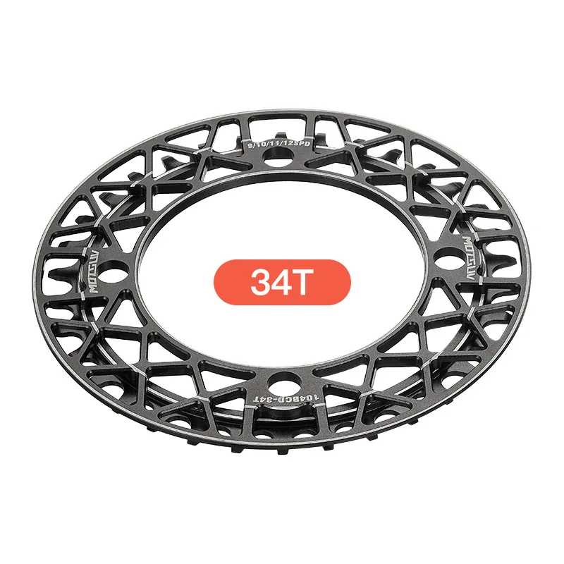 

Mountain bike 104BCD integrated single-wheel chainring guard CNC aluminum alloy 34-36-38T sprocket Bicycle Crank Chainwheel