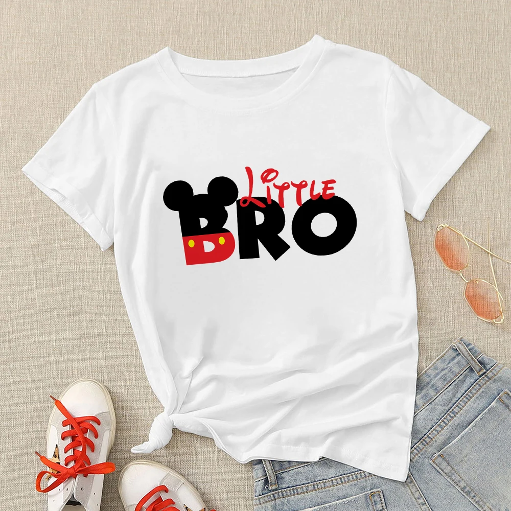 T-shirt de dessin animé Disney pour hommes et femmes, t-shirts de famille, papa, colonne vertébrale, fils, fille, vêtements de m