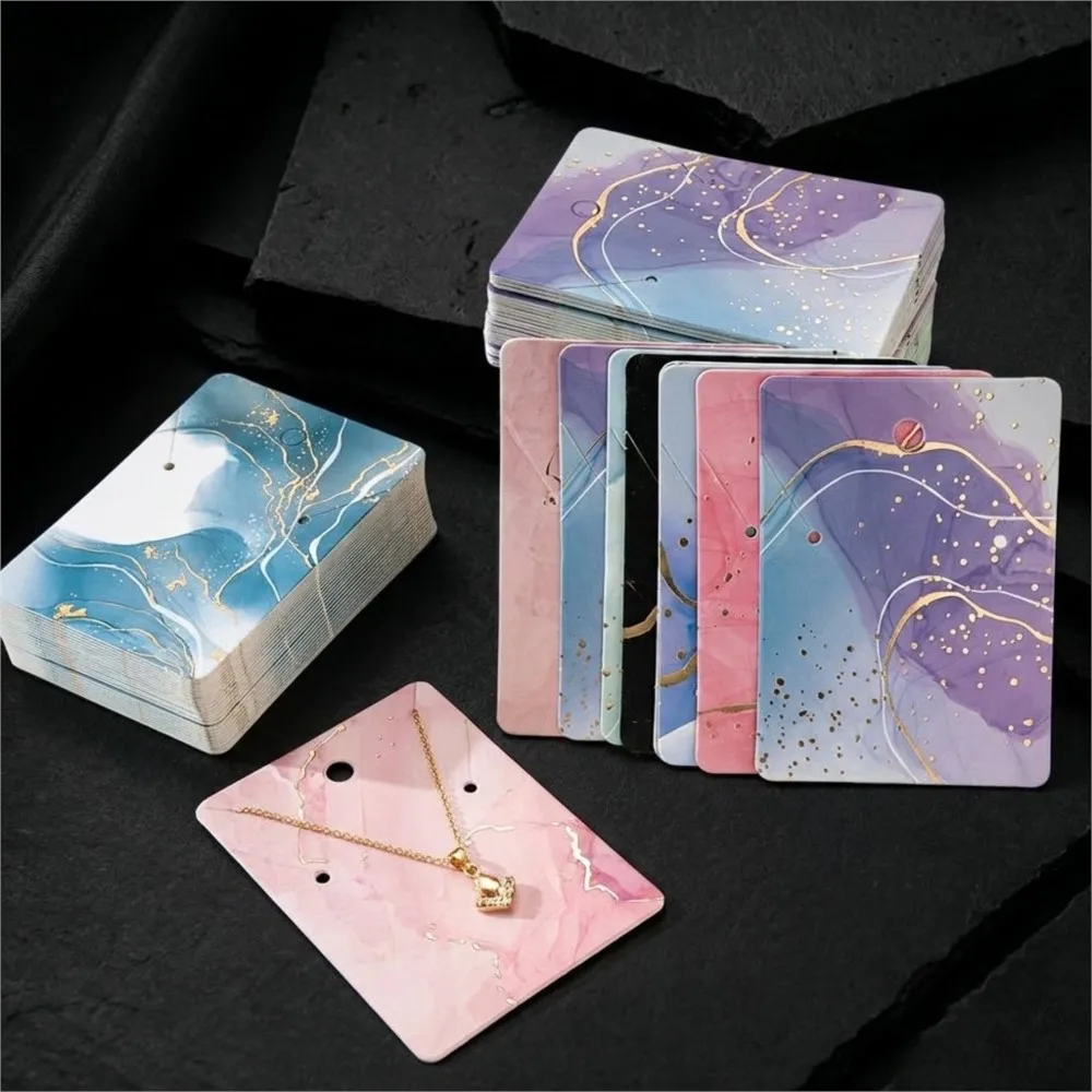 50Pcs Earrings Packaging Holder Tags Necklace Display Card For DIY Jewelry Sales Display Tag Cardboard Small Businesses Supplies