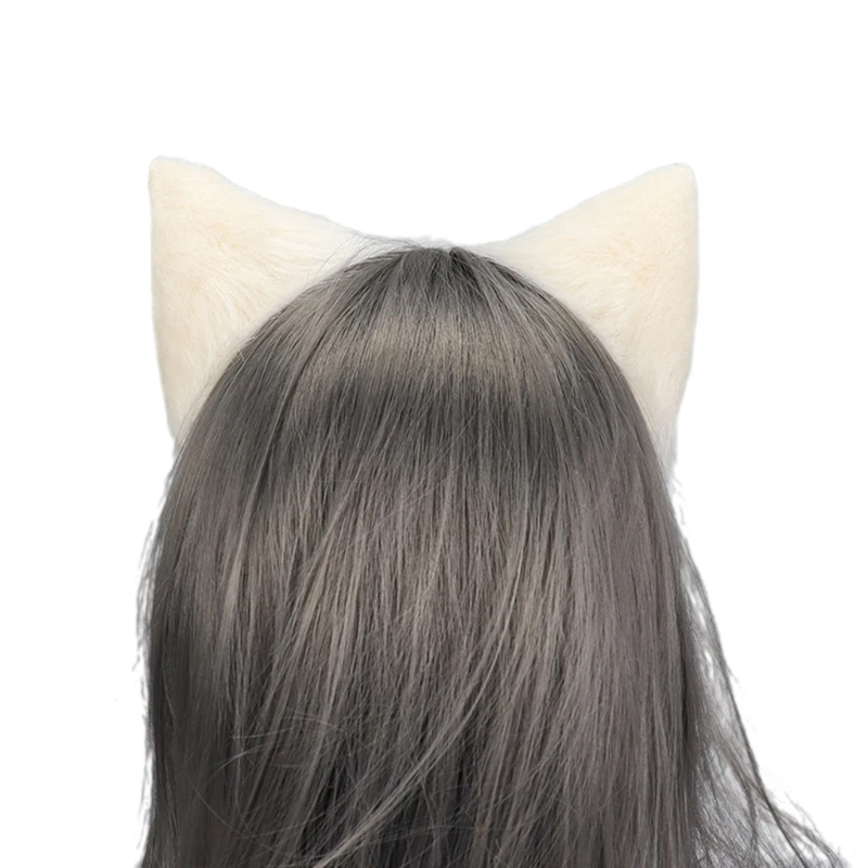 Adult Cosplay Foxes Ear Headband Plush Hair Hoop Makeup Mardi Gras Party Music Festivals Role Play Headpieces HXBA