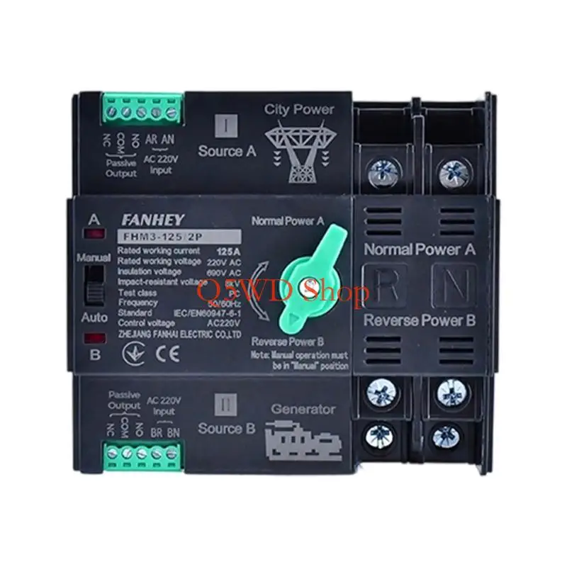 Q5WD Automatic Power Sources Switchers 2P/ Small for Space Sensitive Installations